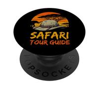 Safari Tour Guide Explorer Hat Savannah Sunset Halloween PopSockets Adhesive PopGrip