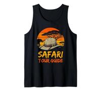 Safari Tour Guide Explorer Hat Savannah Sunset Halloween Tank Top