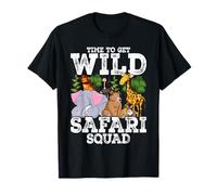 Safari Tour Guide Squad Animals Time to Get Wild T-Shirt