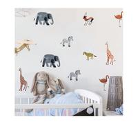 Safari Wall Stickers Boho Safari Nursery Accessories Animal Wall Stickers Jungle Safari Animals Wall Decals Baby Nursery Wall Decor (Safari Animals)