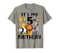 Safari Zoo Animals Lover Tee Its My 6th Birthday Gifts T-Shirt