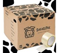 SAFARIPAK - 15 Pack Strong Extra Large Reusable Cardboard Storage Packing Moving House Boxes 52cm x 52cm x 40cm with Carry Handles & Room List Checkboxes - 108 Litres Capacity - Inc 66m Roll of Tape