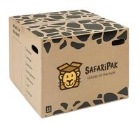 SAFARIPAK - 15 x Extra Large 52cm x 52cm x 40cm Strong Reusable Cardboard Storage Packing Moving House Boxes with Carry Handles and Room List Checkboxes - 108 Litres Capacity