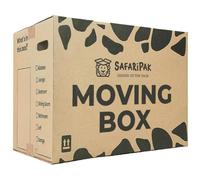 SAFARIPAK - 20 Pack Strong Large 52cm x 30cm x 30cm Reusable Cardboard Storage Packing Moving House Boxes with Carry Handles and Room List Checkboxes - 47 Litres Capacity