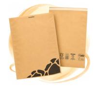 SAFARIPAK - 25 Pack FSC Certified Eco Friendly 16" x 12" Kraft Paper Mailing Bags - 100% Recyclable 110gsm Brown Postal Envelopes, Plastic Free Planet Positive Ecommerce Packaging