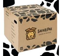 SAFARIPAK - 5 Pack Strong Extra Large 52cm x 52cm x 40cm Reusable Cardboard Storage Packing Moving House Boxes with Carry Handles and Room List Checkboxes - 108 Litres Capacity