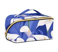 Safaris Calla Lily Royal Blue Cosmetics Bag for Women Travel-Size Accessories