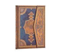 Safavid Indigo (Safavid Binding Art) Midi Unlined Hardcover Journal: Hardcover, 120 gsm, ribbon marker, memento pouch, wrap closure