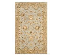 Safavieh Antiquities Collection AT856B Handmade Traditional Oriental Light Blue and Sage Wool Area Rug (3' x 5')