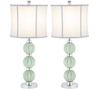 Safavieh EUL4018A-SET2 Stephanie Globe Lamp, Ceramic, Green, 13 W, Set of 2