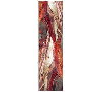 Safavieh Glacier Collection GLA126A Modern Contemporary Abstract Runner, 2' 3" x 10', Red/Multi