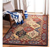 Safavieh Heritage Collection HG926A Handcrafted Traditional Oriental Red and Multi Wool Area Rug (7'6" x 9'6")