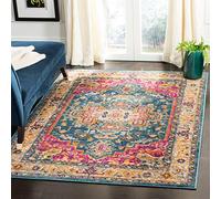 Safavieh Madison Collection Boho Chic Medallion Area Rug, 3' x 5', Blue/Multi