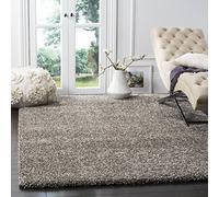 SAFAVIEH Milan Shag Collection Area Rug - 6' x 9', Grey, Solid Design, Non-Shedding & Easy Care, 2-inch Thick Ideal for High Traffic Areas in Living Room, Bedroom (SG180-8080)