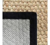 SAFAVIEH Natural Fiber Collection Area Rug - 2'6" x 4', Natural & Black, Seagrass, Basketweave Pattern with Border (NF114C)