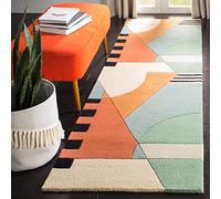 Safavieh Rodeo Drive Collection RD863A Handmade Modern Abstract Gold Wool Runner (2'6" x 8')
