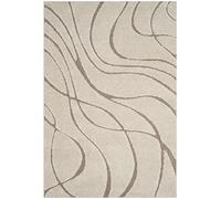 Safavieh Shag Rug for Living Room, Dining Room, Bedroom, Florida Shag Collection, High Pile, in Cream and Beige, 122 X 183 cm
