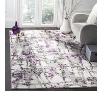 Safavieh Skyler Collection SKY193R Modern Contemporary Abstract Area Rug, 5' 1" x 7' 6", Grey/Purple