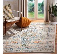 SAFAVIEH Transitional Rug for Living Room, Dining Room, Bedroom - Madison Collection, Short Pile, in Cream and Blue, 160 X 229 cm