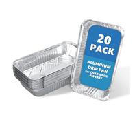 SafBbcue Aluminum Grill Drip Pan Liners for Char-Broil The Big Easy 2425514W12 Grease Tray, Heavy Duty Disposable Foil Grease Catchers for Charbroil Big Easy Turkey Fryer Accessories, 20 Pack