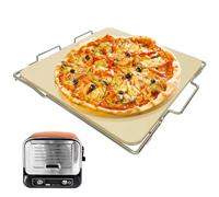 SafBbcue Pizza Stone with Rack for Grill & Oven Baking Accessories, Ninja OO101 8 In 1 Outdoor Pizza Oven, Ninja Woodfire OO100 Series Outdoor Oven, Heavy Duty Baking Stone Set for Ninja OO101 Parts