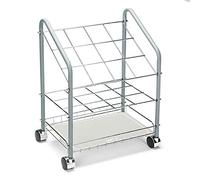 Safco 3090 Tubular Steel Wire Roll File with 12 Compartments - Silver