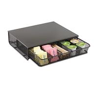 Safco 3274BL Onyx Mesh Hospitality Organizer with 1 Drawer - Black