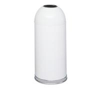 Safco Products 9639BL Open Top Dome Waste Receptacle, 15-Gallon, Black