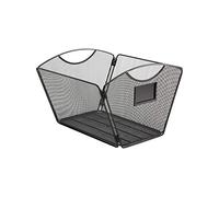 Safco Products Onyx Mesh Letter-Size Desktop Tub File 2162BL, Black Powder Coat Finish, Durable Steel Mesh Construction, Collapsible For Compact Storage, Integrated Handles