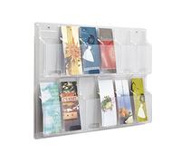 Safco Reveal 12 x 1/3 (One Third of A4) A4/DL Literature Leaflet Pocket Display - Clear
