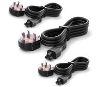 Safe 3 Prong Cable 10Ft, IEC C5 Mickey Mouse Cloverleaf to NEMA 5-15P Power Cord, 18AWG Universal Replacement AC Cable for Laptop Adapter, College Dorm, Home Office, Spare Travel, PVC Core, Lost, Cord