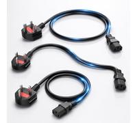 Safe 3 Prong Cable, 4Ft IEC C13 to NEMA 5-15P AC Power Cord, 18AWG 10A 125V, Universal Replacement Lead for Home Office Computer Monitor, TV, Printer, Travel Spare, Grounded Desk Wire, Easy Carry Use