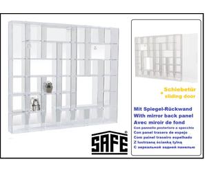 SAFE 5248-0 Setzkasten Display Case 34 Compartments Sliding Door Mirror Back