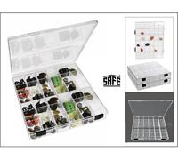 SAFE-5260-Sammelbox-Münzen-Dubletten-36-Fächer-33x33x25mm-Glasklar-248x178x32mm