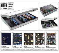 Safe 6-Pocket Showcase Display Case ALU Glass 275x57x60mm