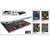 SAFE-5877-Alu-Vitrinen-Bernstein-45-Fächer-36x49x43mm-Maße-395x300x45mm