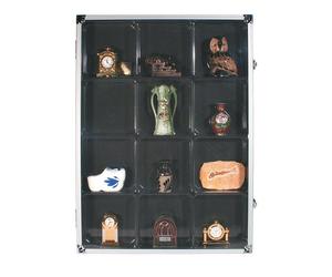 Safe Albums Display Case "Alu" - 12 Spaces (Extra Depth)