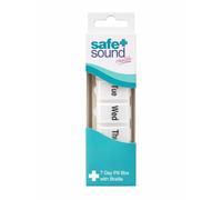 Safe and Sound Mini Pocket Sized 7 Day Pill Box, Pop-open-catch lids