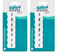 Safe and Sound Mini Pocket Sized 7 Day Pill Box, Pop-Open-Catch lids (Pack of 2)