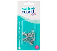 Safe and Sound Nickel Safety Pins, Assorted Sizes, Silver, 24 Count (Pack of 1)
