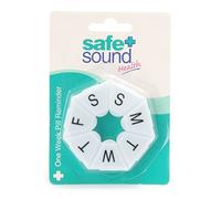 Safe and Sound Round Pocket Sized 7 Day Pill Box, Pop-open-catch lids