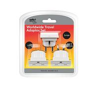 Safe and Sound SA6032 Worldwide Travel Adaptor Set - Three Single Socket Adaptors (full list of countries below)
