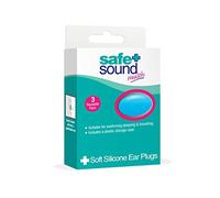 Safe and Sound Soft Silicone Ear Plugs Suitable for Swimming/Sleeping/Travelling, Blue