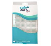 Safe and Sound Weekly Pill Box with Braille