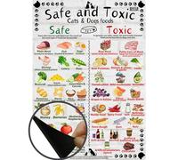 Safe and Toxic Foods for Dogs and Cats Essential Pet Health Guide fridge MAGNET - Size A4 (8.3 x 11.7 inch)