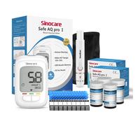 (Safe AQ Pro I 100 Kit) Sinocare Safe AQ Pro I Glucometer + Strips