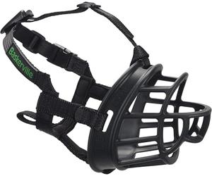 Safe BASKERVILLE ULTRA MUZZLE, Size 2, Patented Humane Design, Breathable, Dog can Pant and Drink, Adjustable, Padded, Dog Training Muzzle for Small & Medium Dogs, Prevents Biting, Wildlife Scavenging