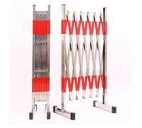 Safe Ber with Casters, Adjustable Retractable Traffic Guardrail, Ideal for Pets, Gas, Schools & Malls - 6.5ft (200cm) Portable Fence Door