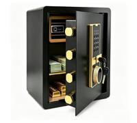 Safe Box, 45cm Tall 53L Digital Steel Safe, 3-Layer Home Money Cash Safes