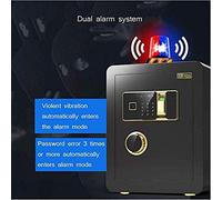 Safe Box Household Small 45cm Deposit Hidden Into The Wardrobe Fingerprint Password Box Bedside Safe Office Home Size:45x38x33cm Colour:Gold Pet